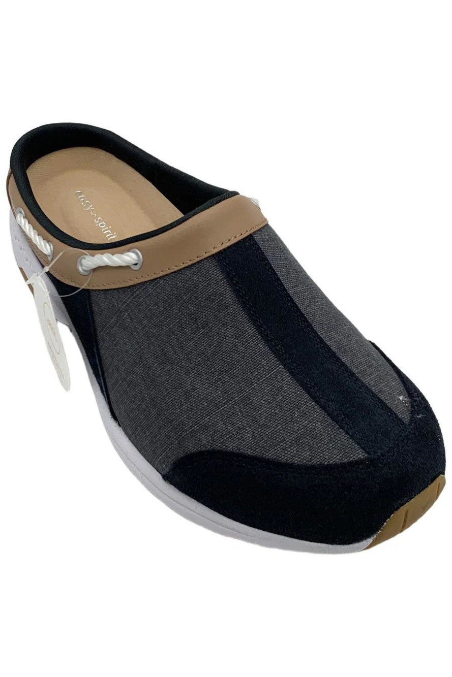 Easy Spirit Travelport Slip on Mule Navy/Tan - Extra Wide
